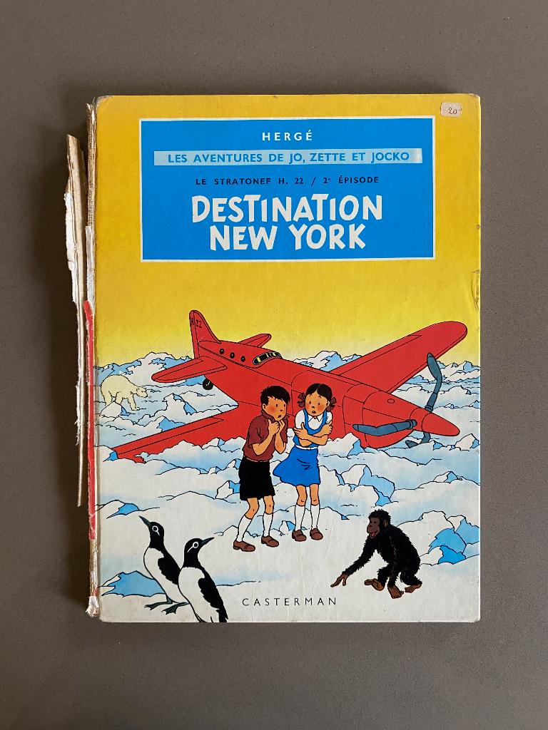 BD Les av. de Jo, Zette & Jocko - Destination N-Y - B39, Livres, Enlèvement ou Envoi, Une BD, Utilisé, Hergé