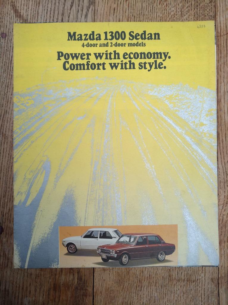 MAZDA 1300 SEDAN 1974 BROCHURE DEPLIANT 6 PAGES UK TRES BON, Enlèvement ou Envoi, Mazda