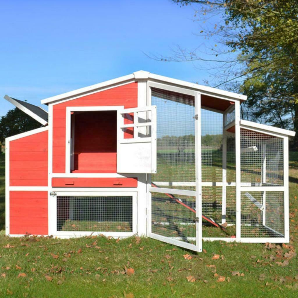 Poulailler XXL abri poule clapier lapin caille enclos poule, Verzenden, Nieuw, Kippenhok of Kippenren