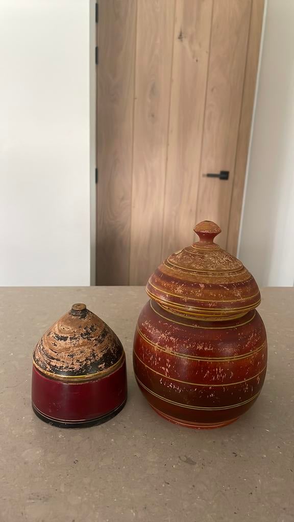 2 oude india potjes relekwi, Ophalen of Verzenden, Zo goed als nieuw