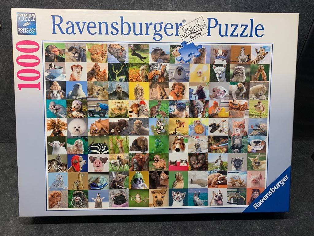 Legpuzzel Ravensburger 1000 stukjes dieren, Ophalen of Verzenden, 500 t/m 1500 stukjes, Zo goed als nieuw, Legpuzzel
