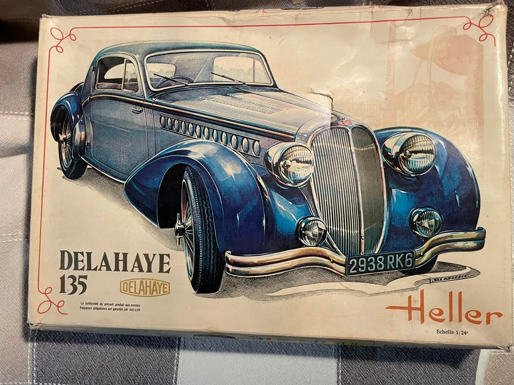 Vintage Heller Delahaye 135 à l'échelle 1/24, 1:50 ou moins, Enlèvement ou Envoi, Voiture, Comme neuf