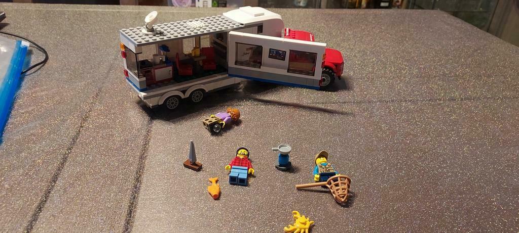 lego 60182 pickup et caravane, Ophalen of Verzenden, Gebruikt, Complete set, Lego