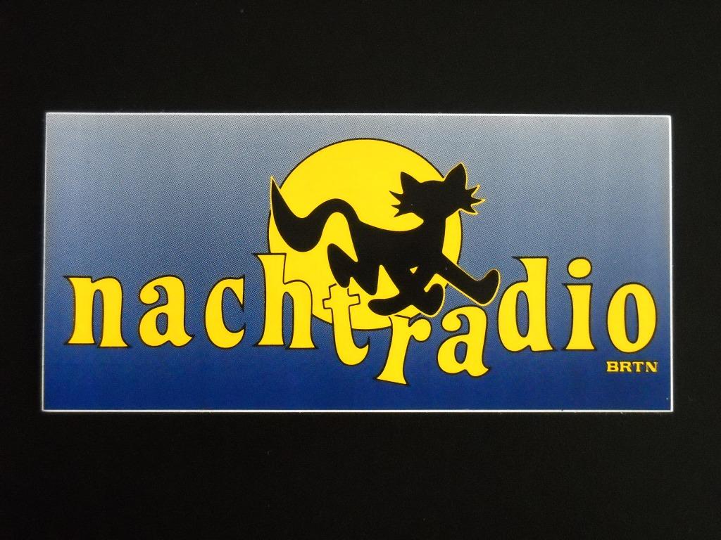 autocollant Radio de nuit avec chat noir, Enlèvement ou Envoi, Neuf, Cinéma, Télévision ou Audiovisuel