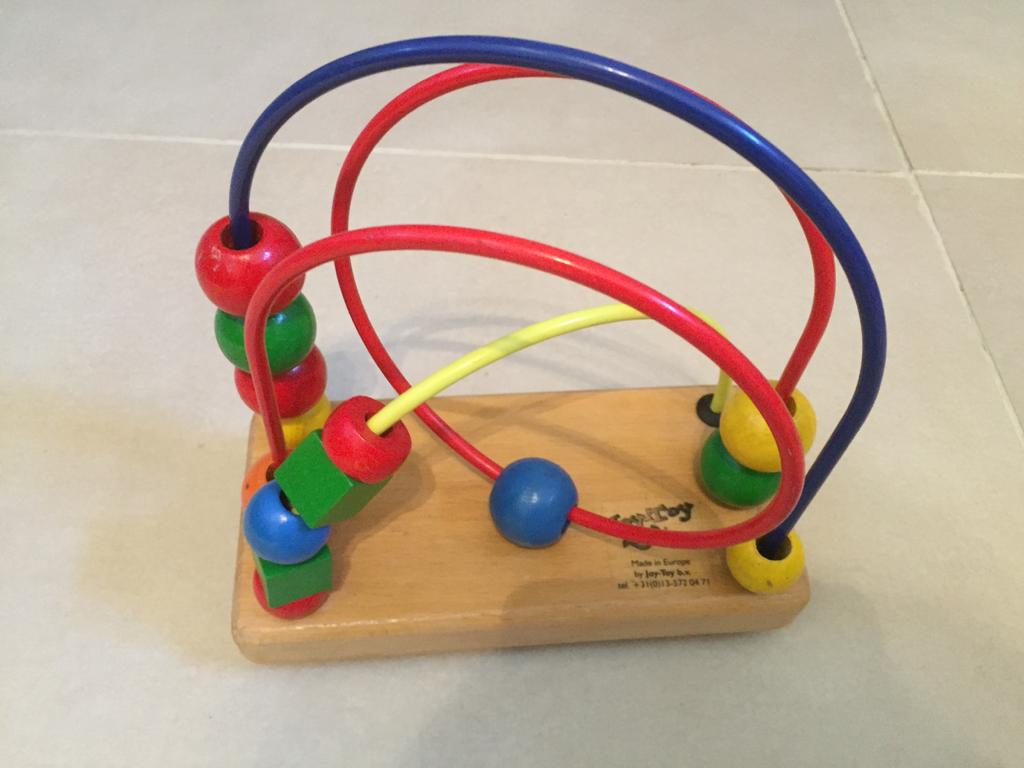 Houten spiraal met kralen, Ophalen of Verzenden, Zo goed als nieuw