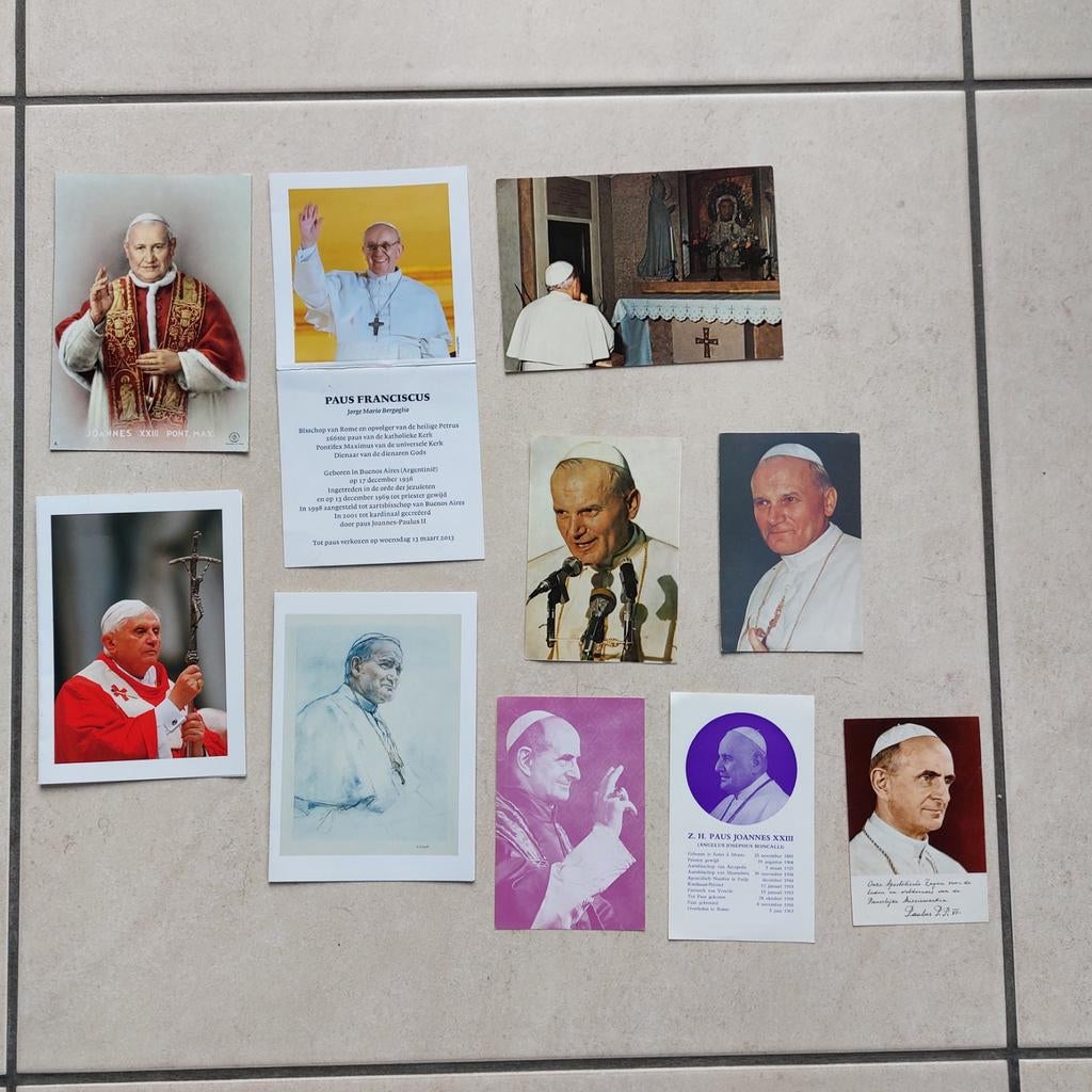 Lot prenten en kaarten van Pausen, Ophalen of Verzenden