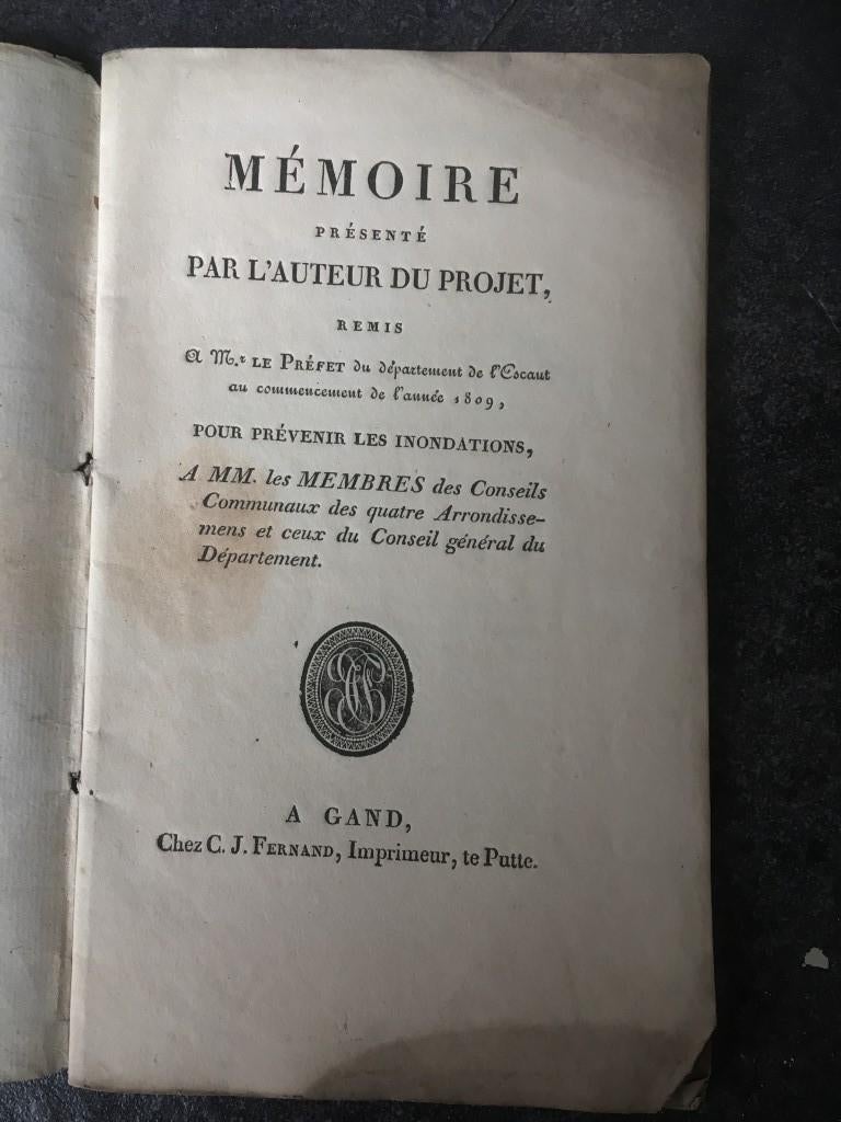 Mémoire remis à M. le Préfet - Fernand, 1809, Enlèvement ou Envoi