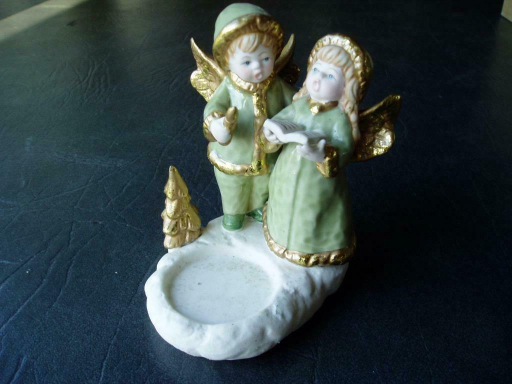 Beeldje met zingende kinderen met plaats voor kaarsje, Diversen, Kerst, Ophalen, Zo goed als nieuw