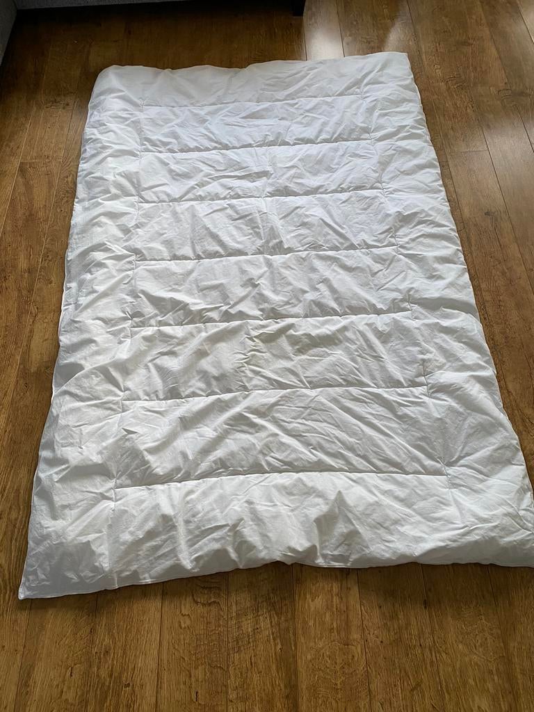 Donsdeken eenpersoons 140 x 200, Gebruikt, Eenpersoons, Wit, Overige typen