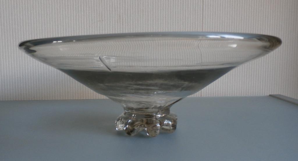 glazen schaal op voet, Huis en Inrichting, Ophalen, Schaal, Rond, Glas