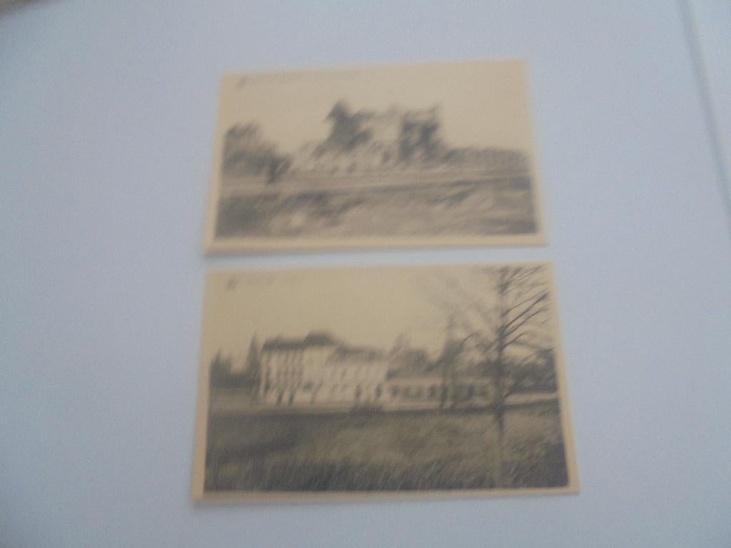 diksmuide- ruines  voor en na 1914-18 de statie - 2 kaarten, Ophalen of Verzenden, Voor 1920, Ongelopen, West-Vlaanderen