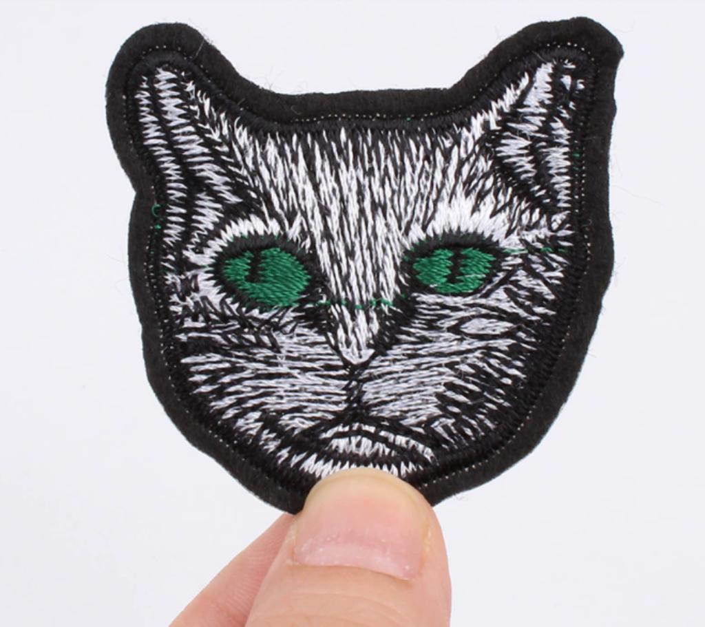 Kat / poes strijkplaat patch kinderen - 48 x 48 mm, Ophalen of Verzenden, Nieuw