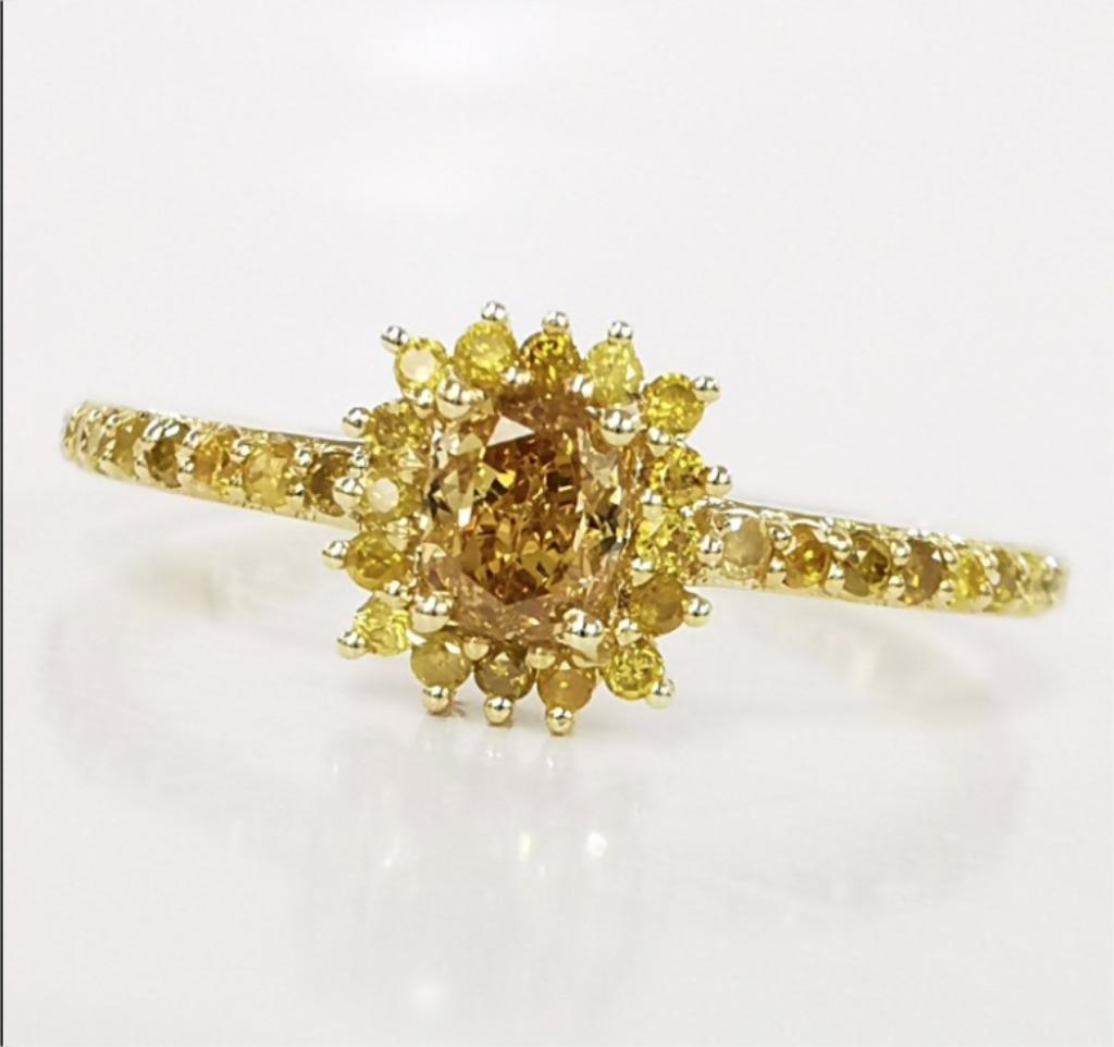 Bague femme or 14 carats diamants, Neuf, Enlèvement ou Envoi, Or, Plus petit que 17
