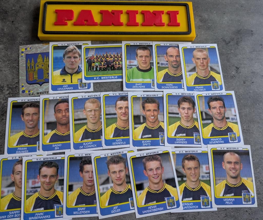 PANINI STICKERS 20X FOOTBALL 2002 WESTERLO VC VOETBAL, Verzenden, Nieuw