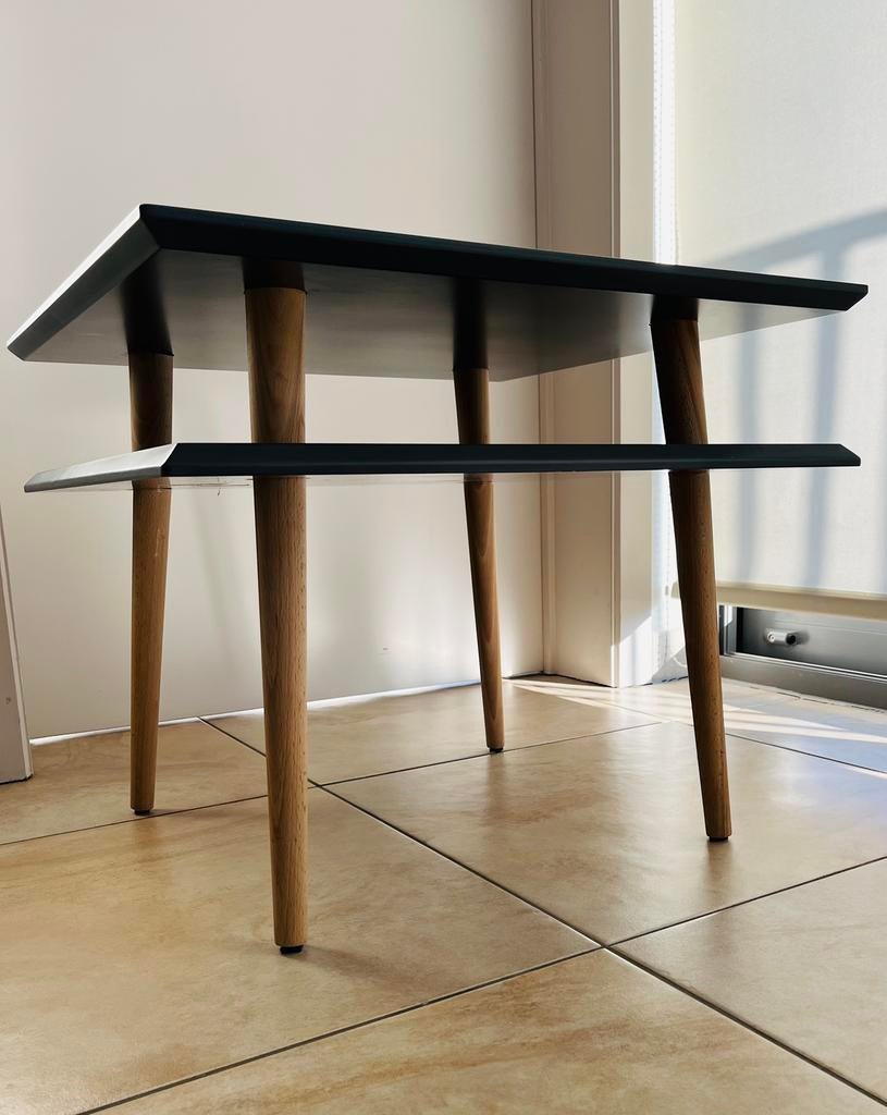 Salon, bijzettafel origineel, Huis en Inrichting, Ophalen, Vierkant, Hout, Origineel, vintage, efficiënt