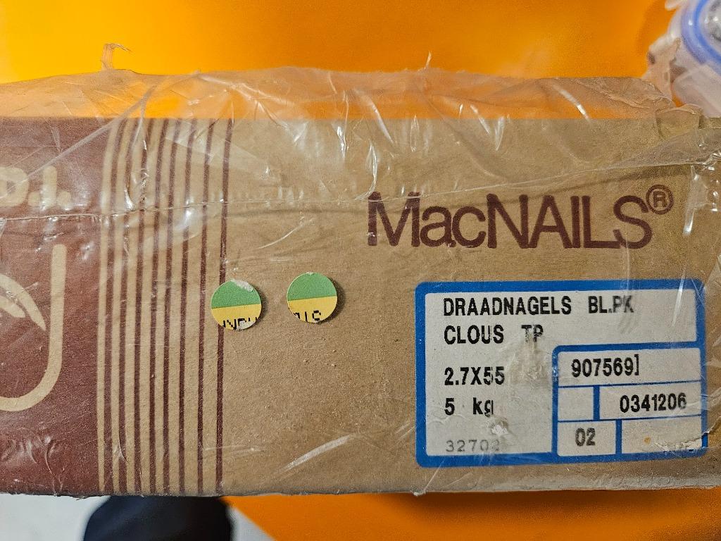 draadnagels (nieuw) doos 5g - 2,7 x 55, Ophalen, Nieuw, 50 tot 100 mm, Spijkers