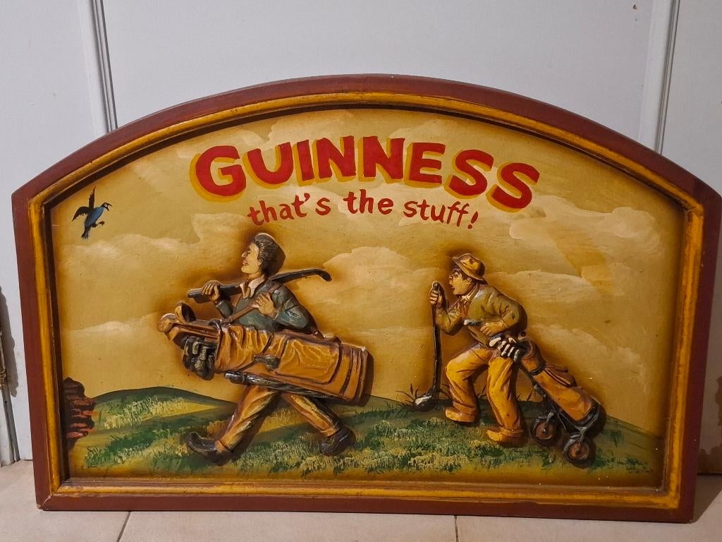 tableau pub en bois bière Guinness, Collections, Enlèvement ou Envoi, Neuf, Panneau, Plaque ou Plaquette publicitaire, Autres marques
