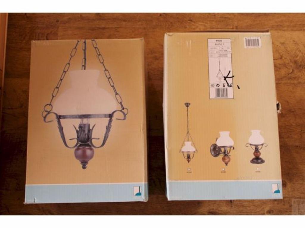 Suspension vintage rustique EGLO, Neuf, 75 cm ou plus, Verre, Enlèvement