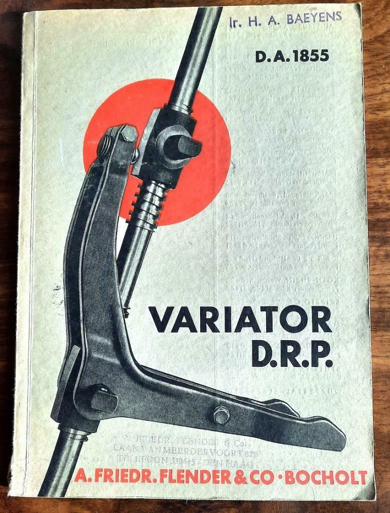 Variator: D. R. P. DA 1855 ; Getriebe zur stufenlosen Drehza, Boeken, Ophalen of Verzenden, Gelezen, A. Friedr. Flende