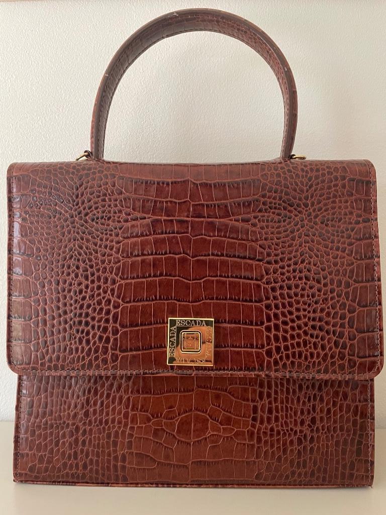 Handtas escada 100% leder, Ophalen, Zo goed als nieuw, Bruin, Handtas
