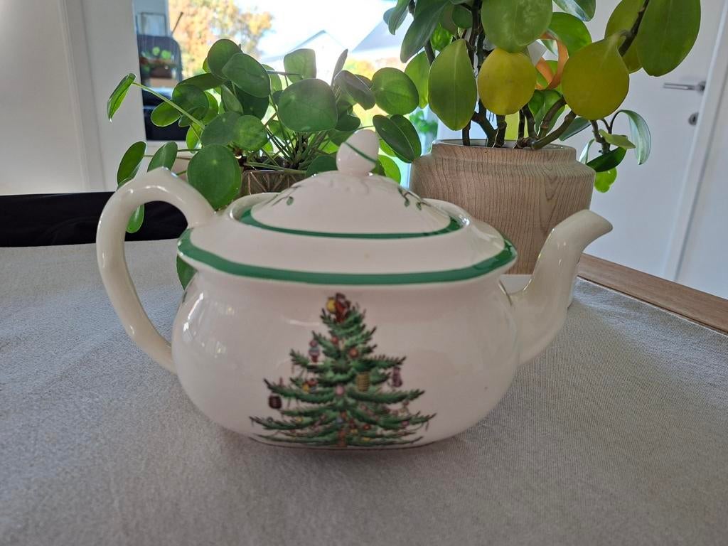 Kerst theepot Spode England christmas tree, Enlèvement ou Envoi