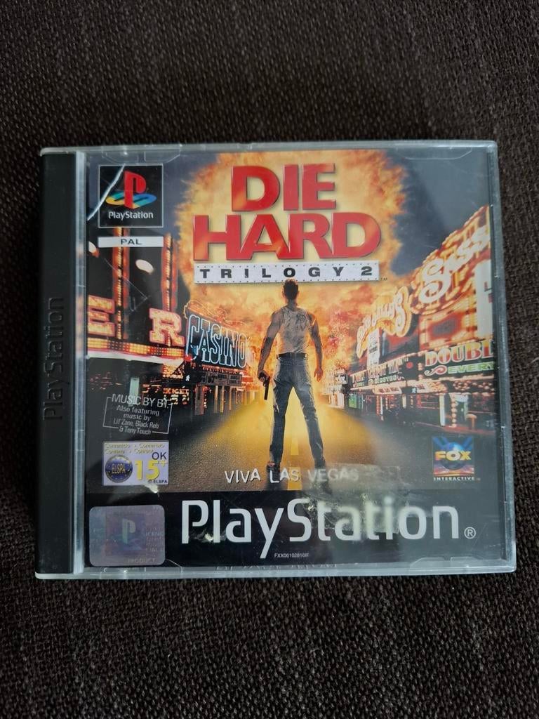 PS1 Die Hard Trilogy 2 (compleet), Games en Spelcomputers, Games | Sony PlayStation 1, Ophalen of Verzenden, Zo goed als nieuw