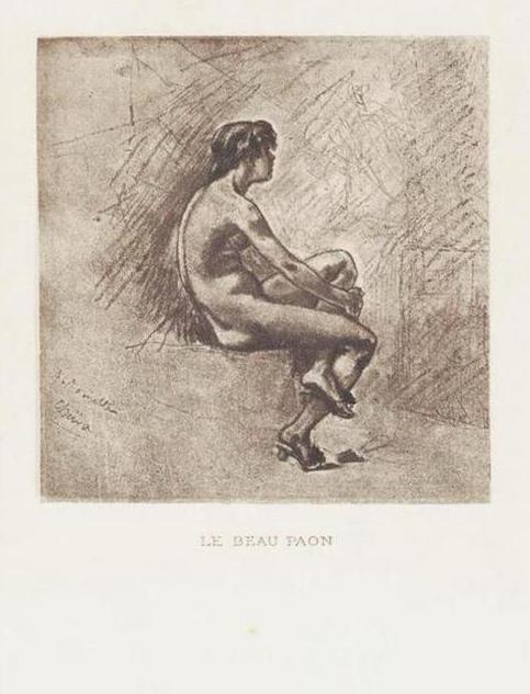 Felicien Rops - gravure-ets - 1908 - A4 - Goede staat, Ophalen of Verzenden