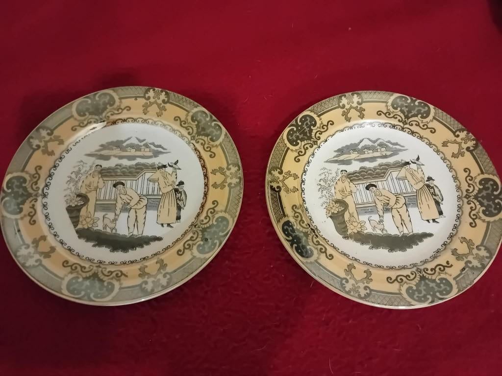 2 assiettes en porcelaine japonaise 1836, Enlèvement ou Envoi
