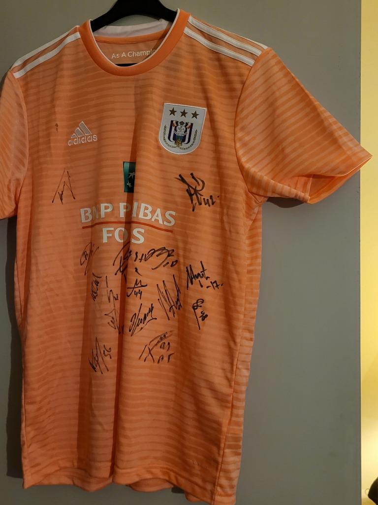 Nouveau maillot RSCA 2018-2019 signé et collector, Taille M, Enlèvement ou Envoi, Neuf, Maillot