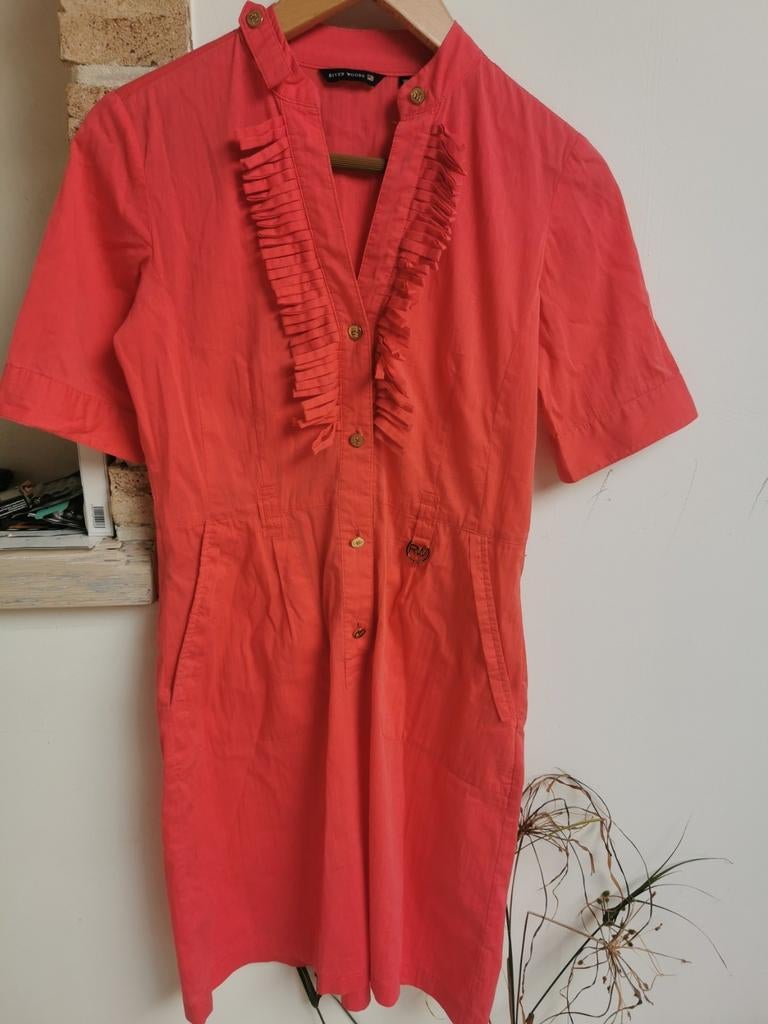 Mooi oranje rood jurkje van River Woods, Kleding | Dames, Jurken, Ophalen of Verzenden, Maat 36 (S), Rood