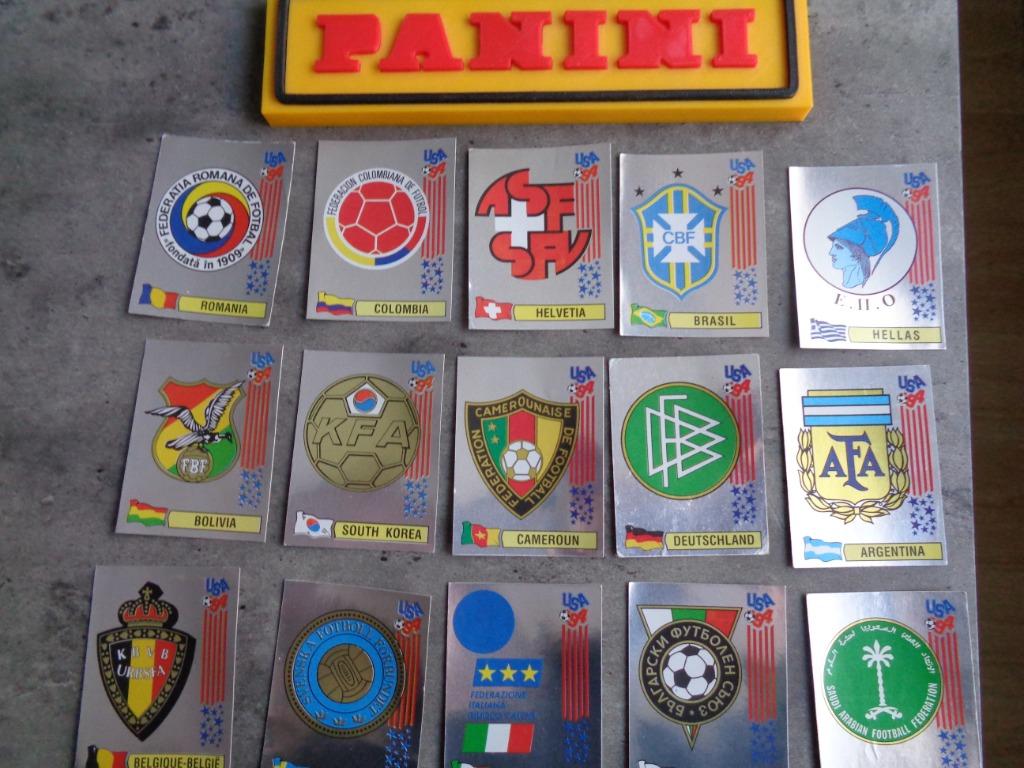 PANINI VOETBAL STICKERS WORLD CUP 94 USA  WK EMBLEMEN  15X, Ophalen of Verzenden