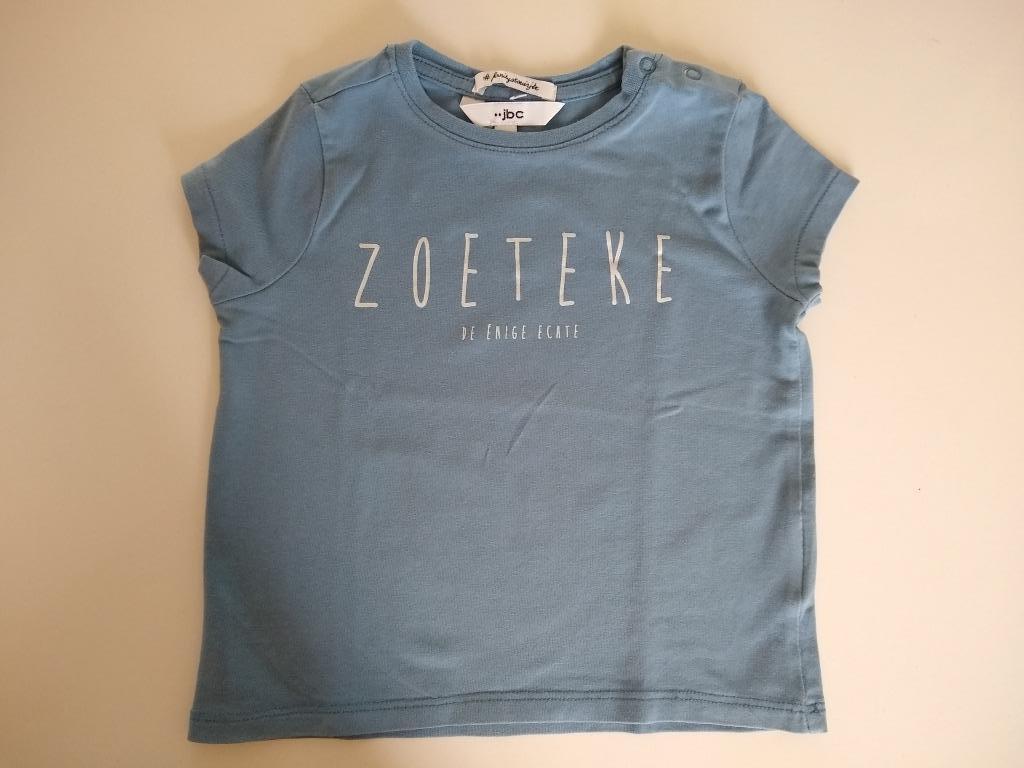 Blauw T-shirt maat 80 JBC, Kinderen en Baby's, Babykleding | Maat 80, Gebruikt, Jongetje of Meisje, JBC, Ophalen of Verzenden
