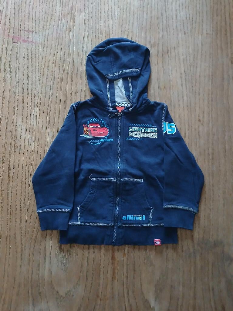 Marineblauwe Disney Pixar Cars hoody met print – maat 104, Trui of Vest, Disney Pixar Cars, Ophalen of Verzenden, Zo goed als nieuw