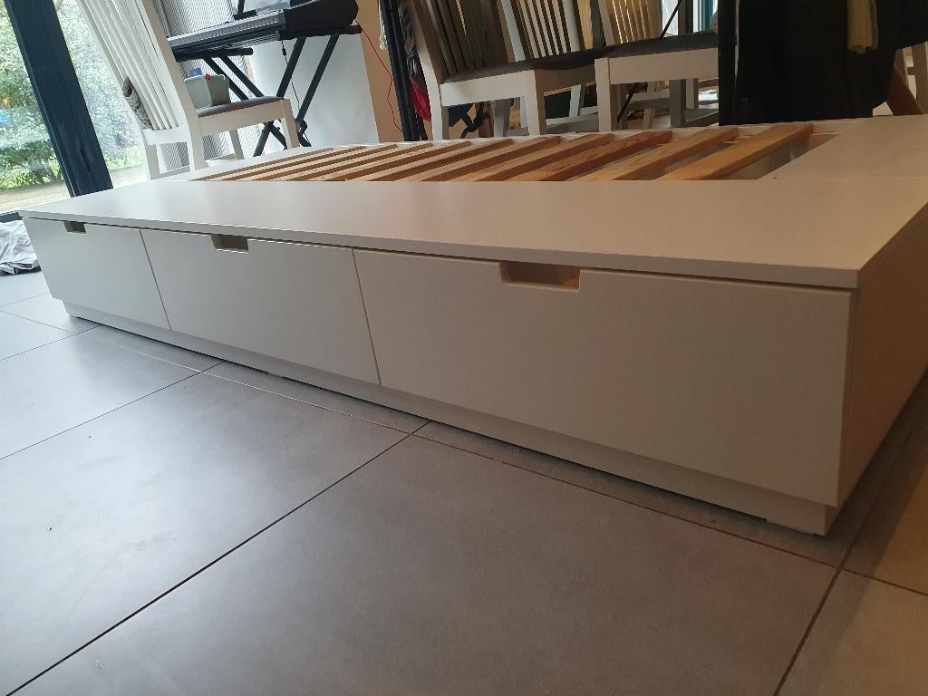 lit 1 pers. avec 3 tiroirs -Ikea, 90 cm, Enlèvement, 200 cm, Une personne