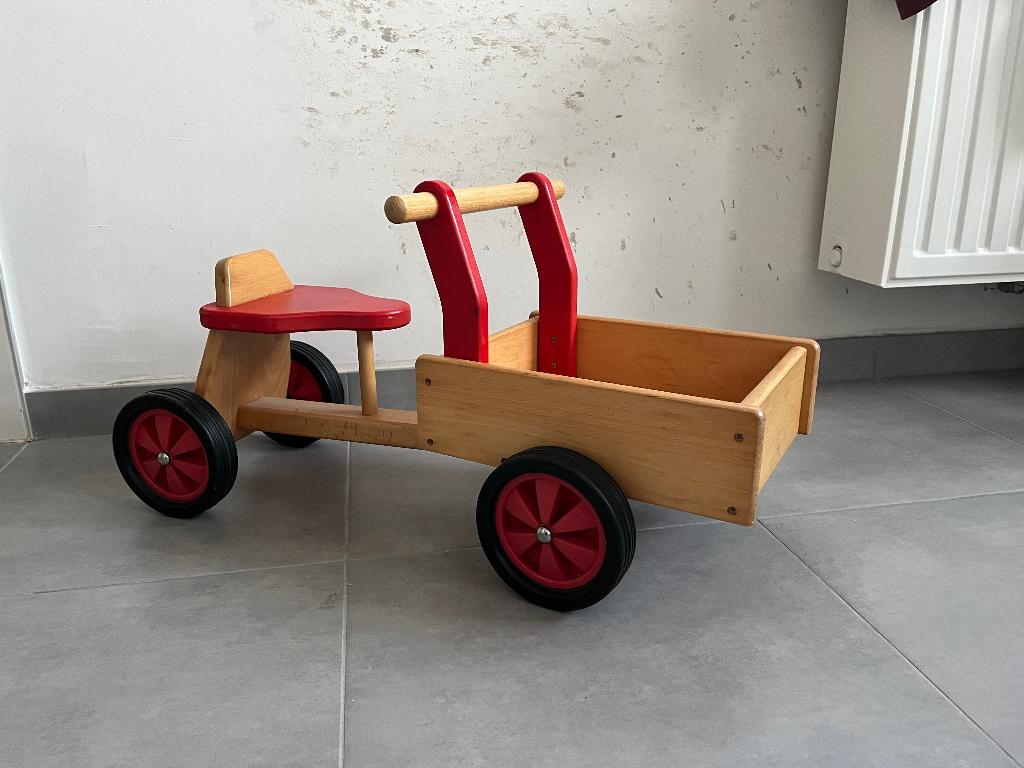 Houten bakfiets, Kinderen en Baby's, Ophalen, Zo goed als nieuw, Loopfiets