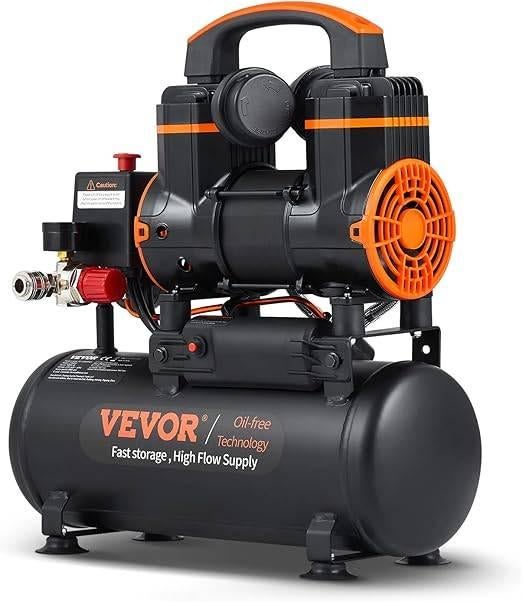 Compresseur d'air silencieux | 8 L | LIVRAISON GRATUITE, Neuf, -, Outillage ou Accessoires, Envoi