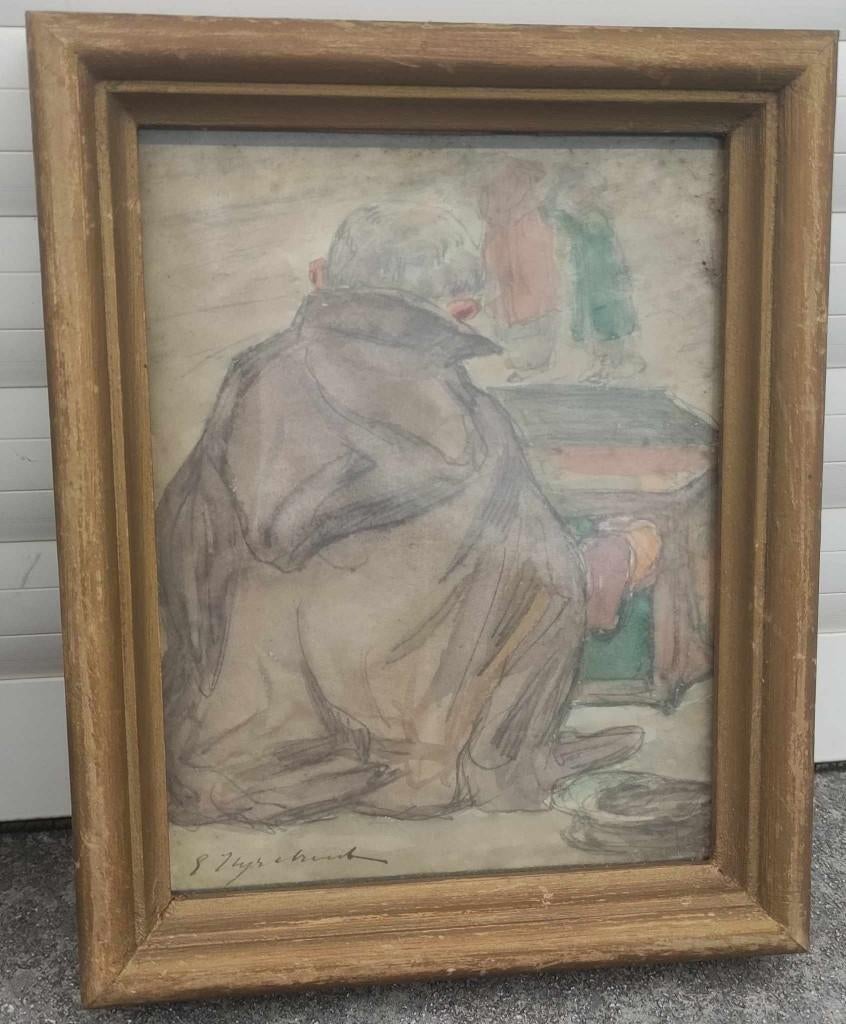 dessin personnage signe emile thysebaert, Enlèvement ou Envoi