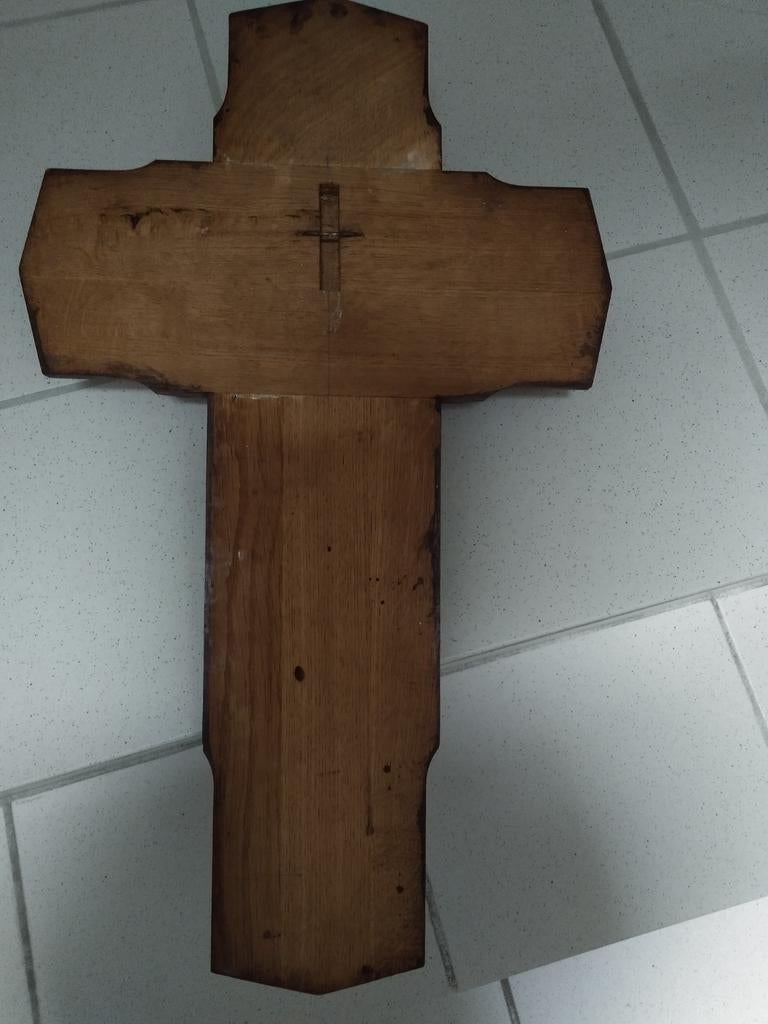 Groot eiken kruisbeeld: perfecte staat, Antiek en Kunst, Ophalen