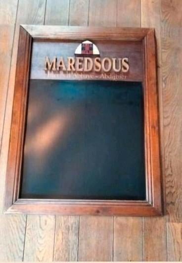 Enseigne,panneau publicitaire Maredsous.
Bois,craie. 60x80cm, Enlèvement ou Envoi, Autres marques