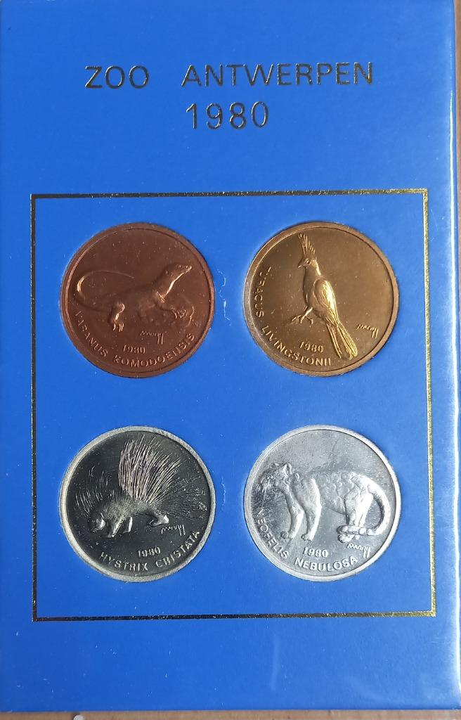 MUNTENSET 1980  ZOO  BELGIE  ANTWERPEN   RAAR!!!!, Postzegels en Munten, Ophalen of Verzenden, Metaal, Setje