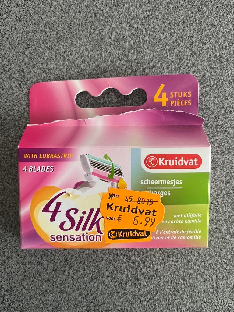 4 silk sensation scheermesjes Kruidvat, Ophalen of Verzenden, Nieuw