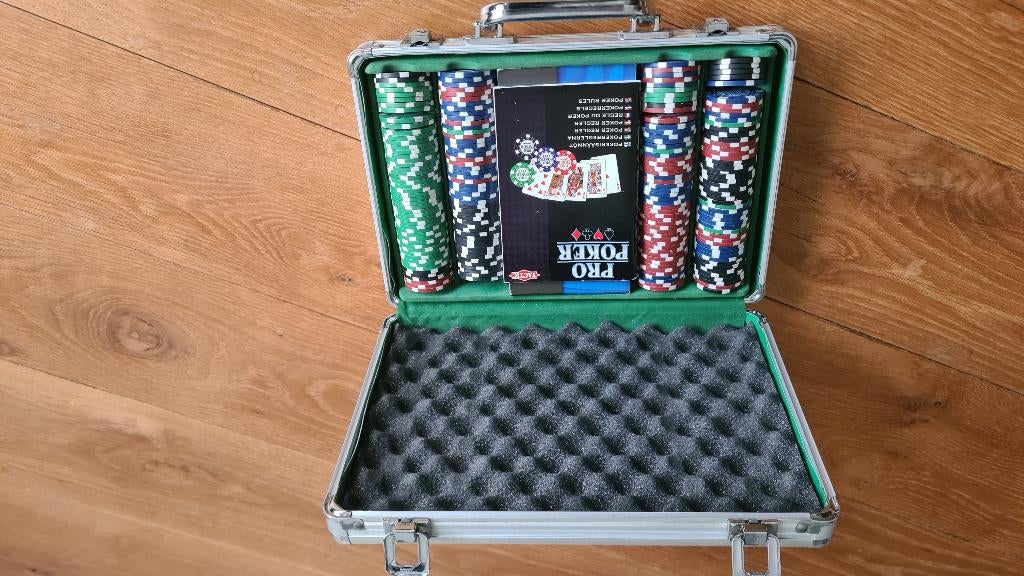 Tactic luxe pokerset aluminium koffer, Ophalen, Zo goed als nieuw, Tactic