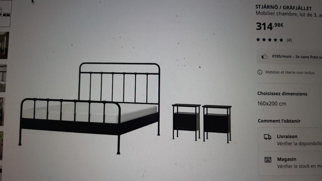 Ensemble pour chambre à coucher Stäjarnö Ikea, Informatique & Logiciels, Enlèvement, Comme neuf
