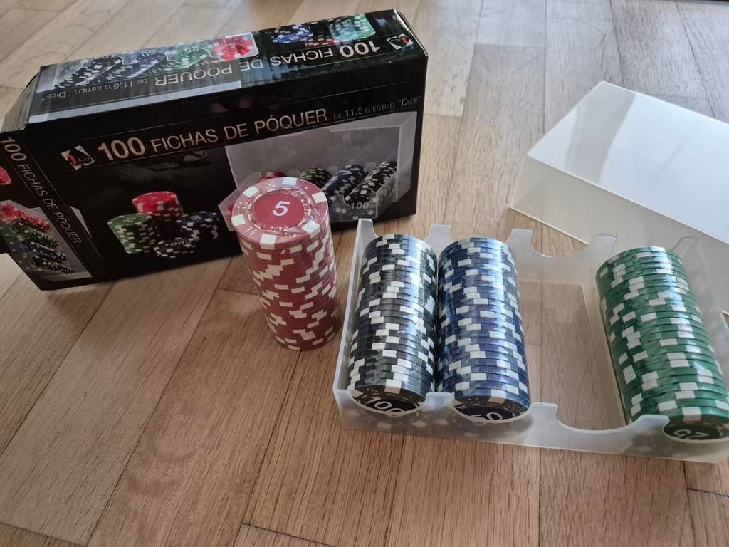100 jetons de poker / poker chips, Ophalen of Verzenden, Nieuw