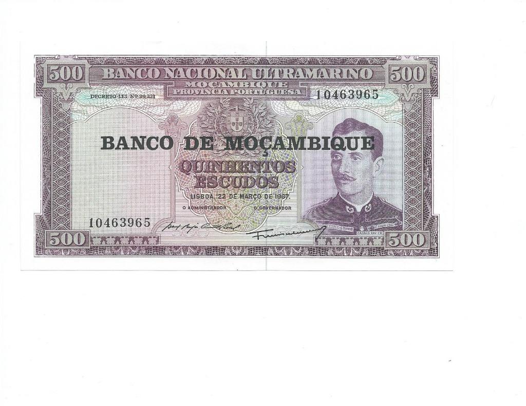 Mozambique, 500 Escudos 22/03/1967, UNC., Timbres & Monnaies, Enlèvement ou Envoi, Autres pays, Billets en vrac