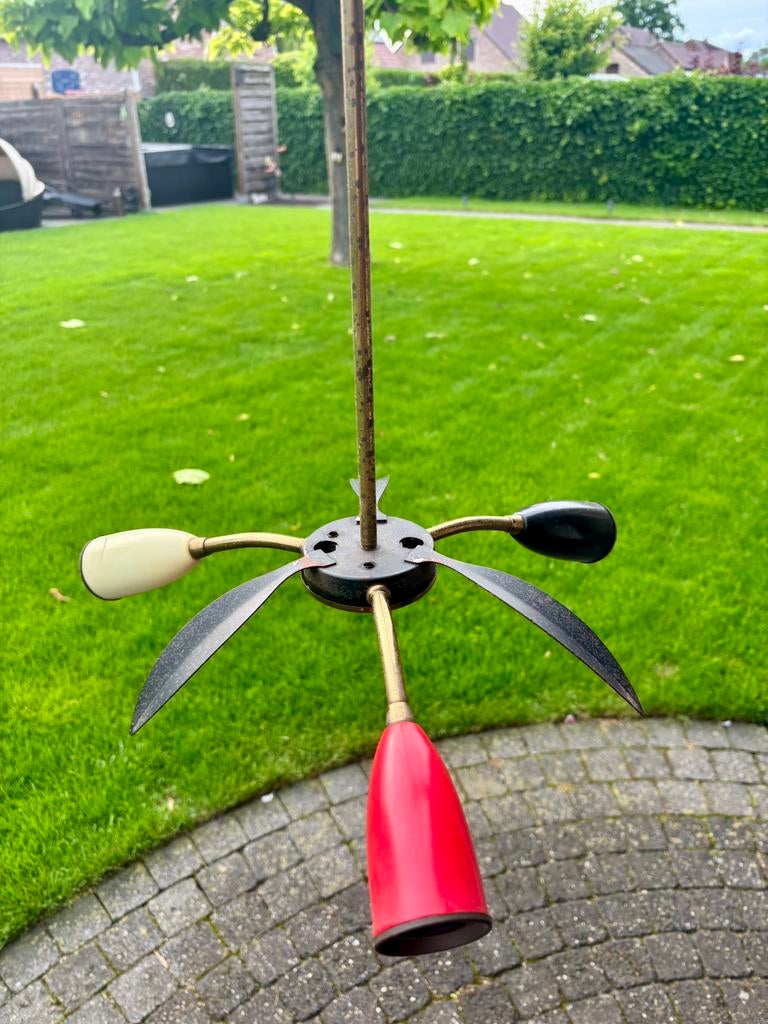 Vintage spoetnik luster / hanglamp, Tuin en Terras, Ophalen, Gebruikt