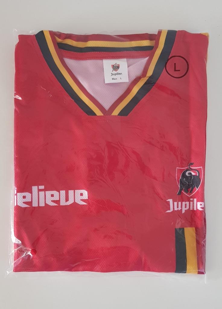 2x truitje believe jupiler t shirt red devils Medium & Large, Collections, Enlèvement ou Envoi, Neuf, Maillot