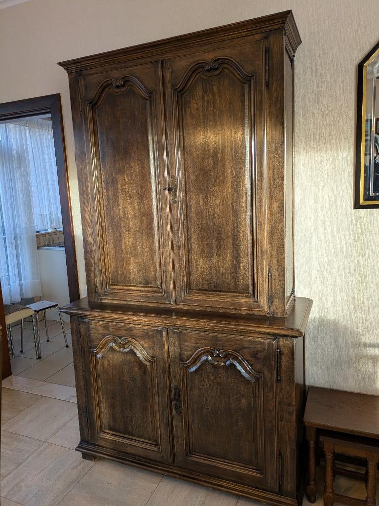 Buffet en chêne massif, Antiek, 25 à 50 cm, Avec porte(s), 100 à 150 cm