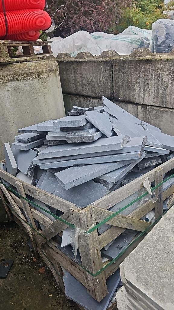 Vietnamese Blauwe Hardsteen Flagstones per m², Tuin en Terras, Ophalen, Zo goed als nieuw, Terrastegels, Natuursteen