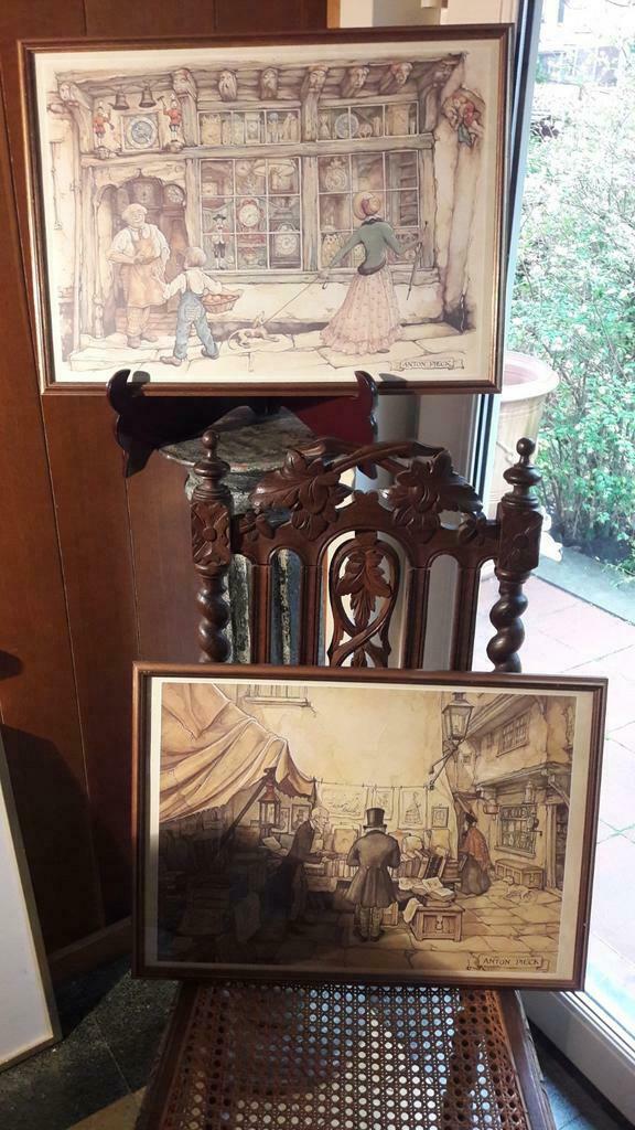 2 replicas v ANTONPIECK in geairbr. kader    St.prijs., Ophalen of Verzenden, Zo goed als nieuw